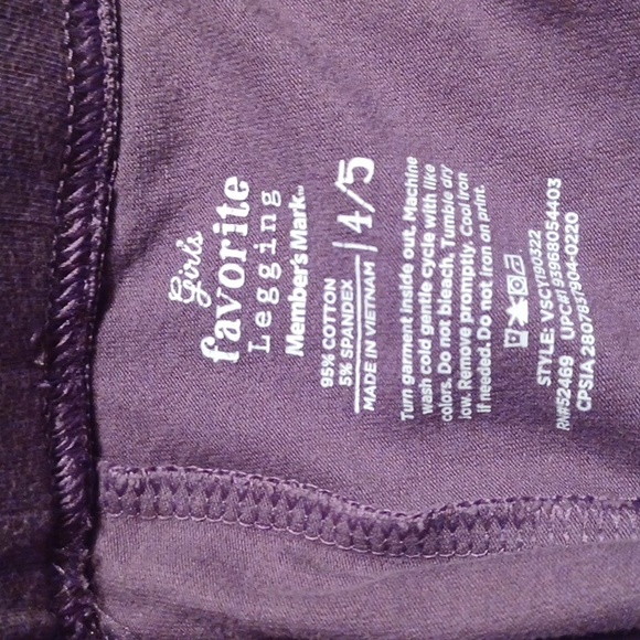 Girl's Leggings - Size 4/5 - Picture 5 of 6
